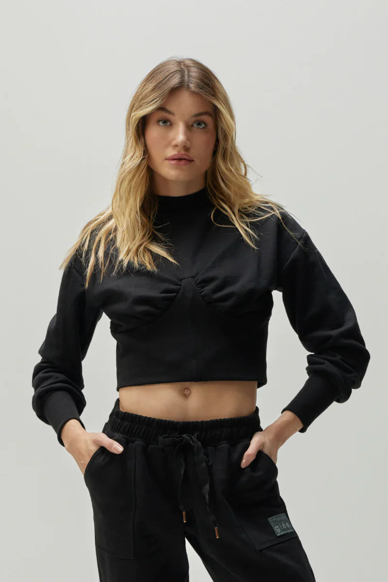 AMY CORSET PULLOVER BLACK ONYX