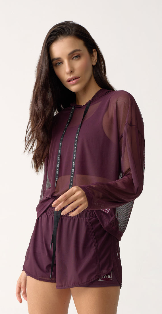 HIBISCUS MESH HOODIE